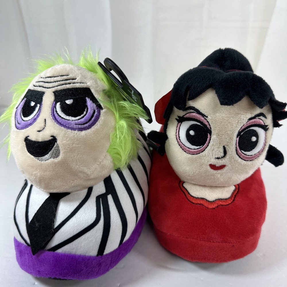 Ground Up Beetle Juice Lydia Deetz Plush Character Slippers Women 7/8